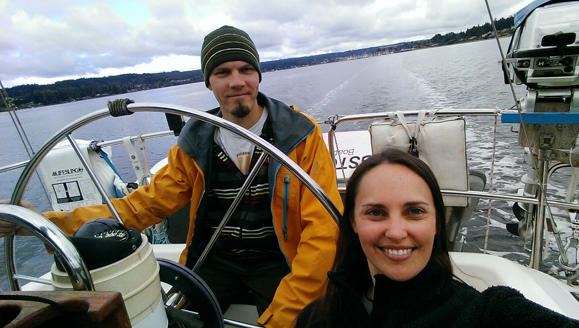 Mike and Deb on the boat